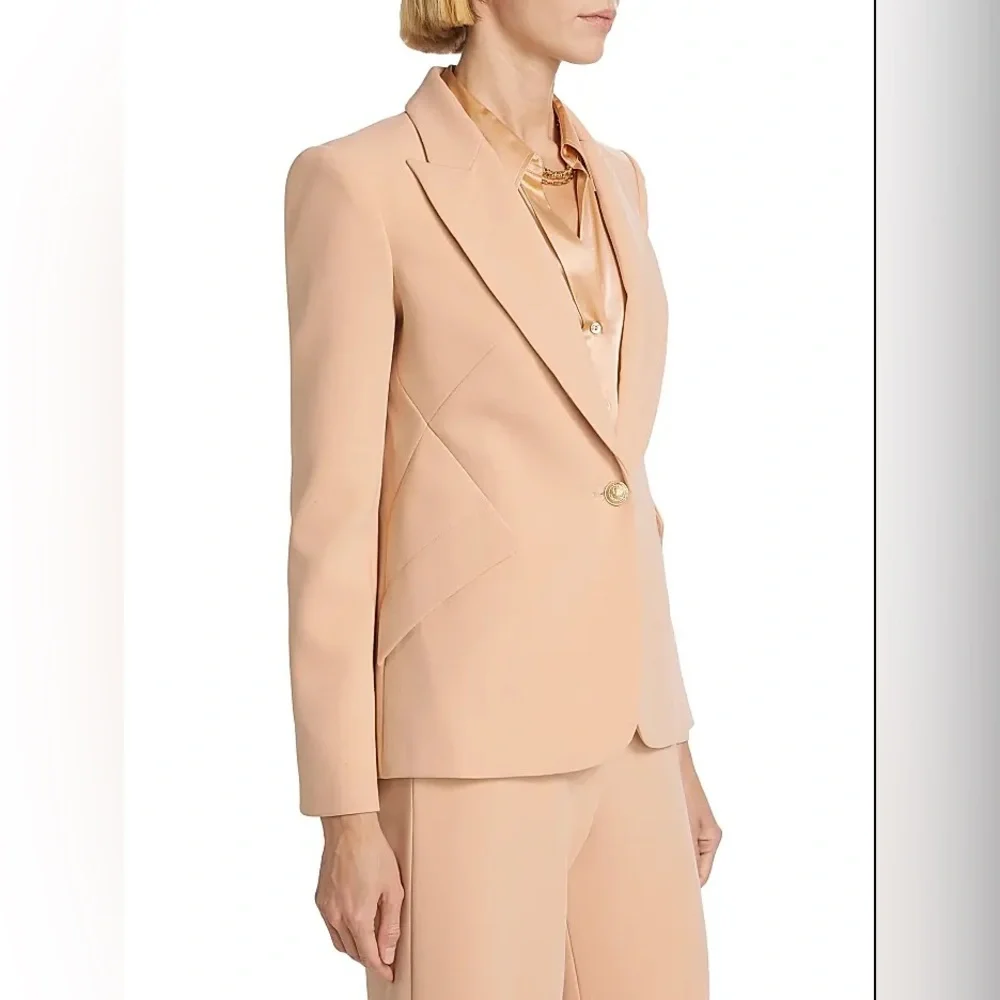 NWT $675 L'AGENCE Chamberlain Blazer in Toasted Almond